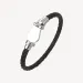 Nuovo marchio di moda, braccialetti a ferro di cavallo placcati in oro bianco, bracciale in argento nero per uomo e donna, accessori e gioielli_voghion.com