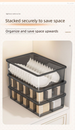 Lidded Underwear Organizer, Thickened Multi-Compartment Box For Socks & Bras, 3-Piece Set With Dividers_voghion.com