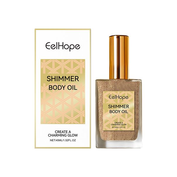 Golden Shining Oil Facial Body Clavicular Liquid High Brightness Moisturizing Easy To Apply_voghion.com