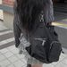 2025 Spring And Summer Nylon Cloth Waterproof Korean Sweet Cool Multi-pocket Zipper Drawstring Single Shoulder Double Crossbody Bag Fashionable_voghion.com