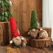 Décorations de Noël Rudolph Gnome Doll - Figurine elfe en tissu festif avec chapeau de Père Noël pour la décoration de la maison des fêtes (rouge, gris, vert)_voghion.com