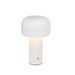 Glitzerlife LED Nachttischlampe Tischlampe Kabellos - Weiß 2W Tischleuchte Akku Dimmbar Schreibtischlampe Aufladbar Pilzlampe Klein Nachtleuchte Modern Metall_voghion.com