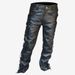 Pantalon en cuir décontracté pour homme avec bretelles en PU de couleur unie_voghion.com