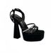 2025 Summer New 15cm Rhinestone Belt Runway W's Straight Button Square Toe High Heels, Socialite Style Sandals For_voghion.com