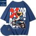 C&J Large Men's Short Sleeve Fashion Brand Fat Man Hip hop Half Sleeve Fat Man T-shirt Men's Summer_voghion.com