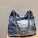 Internet Celebrities With Multifunctional Washed Denim Quilted Chain Garbage Bag 2025 Fall Winter New Women's Bags Fashionable And Versatile_voghion.com
