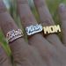 New INS Style Alloy Two-tone Electroplated DIY Letter Pattern Ring_voghion.com