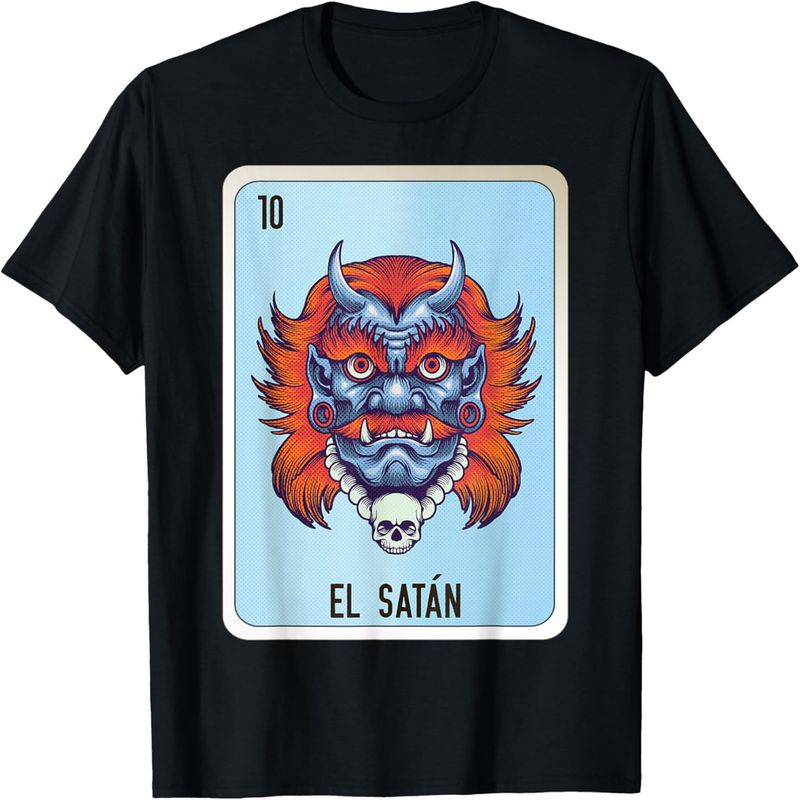 El Satan Mexican Slang Chicano Bingo Cards T-Shirt._voghion.com