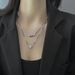 Double-layer sugar cube slim waist titanium steel  temperament light luxury niche design high-end sense all-match clavicle chain accessories_voghion.com
