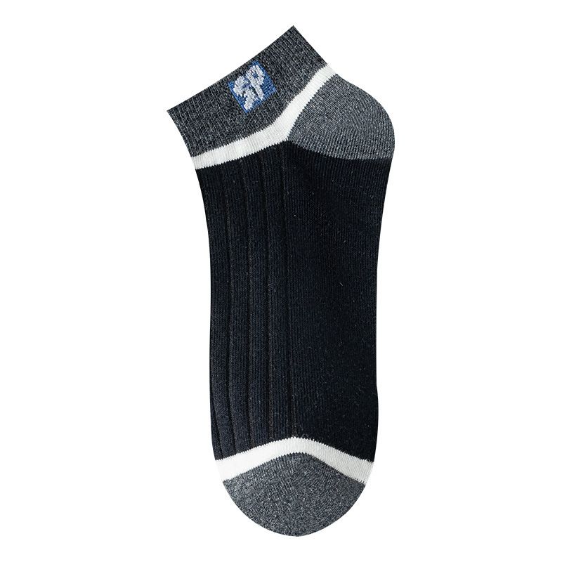 Calzini sportivi versatili in cotone Zhuji, semplici, a righe, a blocchi di colore, da uomo, nuovi di zecca, primavera 2025e_voghion.com
