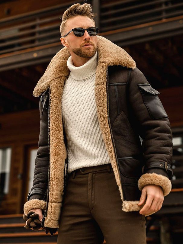 Herrenbekleidung Pelz integrierte verdickte Jacke Mantel Herren Winter neue Produkte_voghion.com