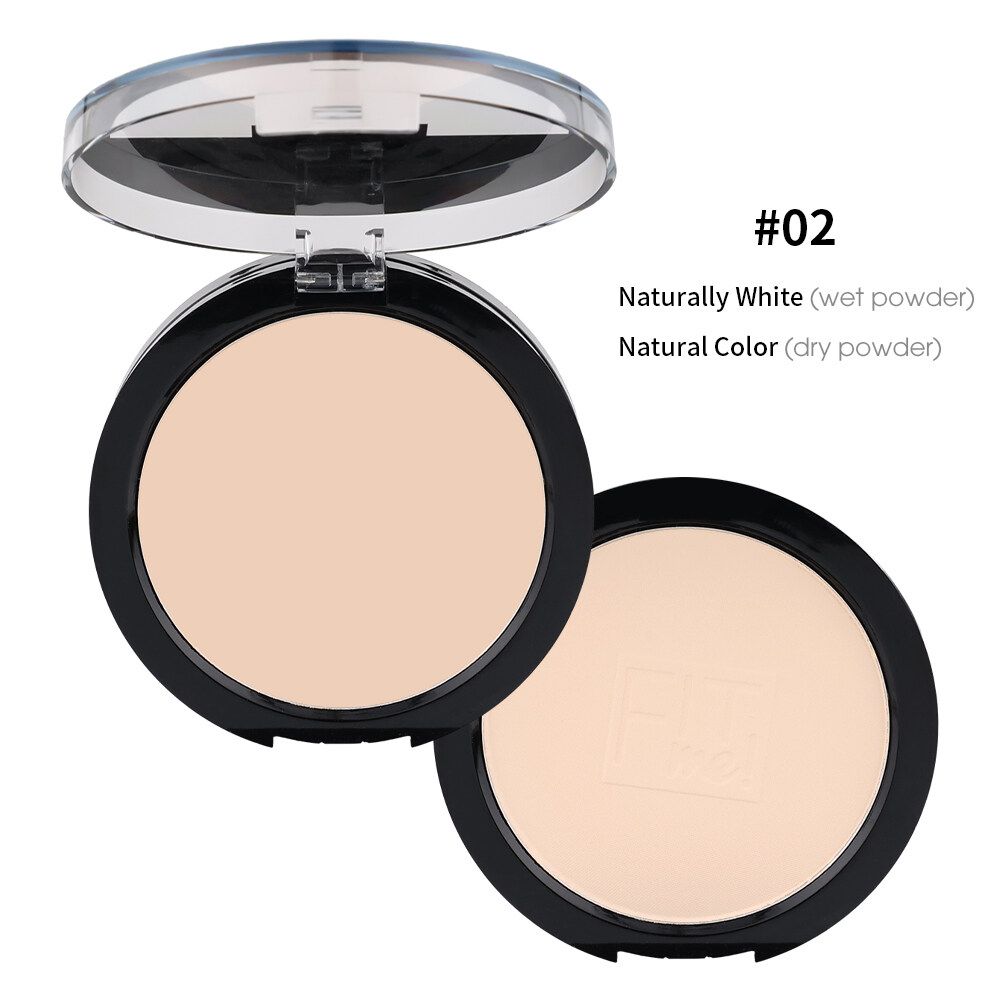 Dupla camada de controle de óleo à prova d'água iluminando o rosto líquido base maquiagem configuração pó compacto ferramentas cosméticas_voghion.com