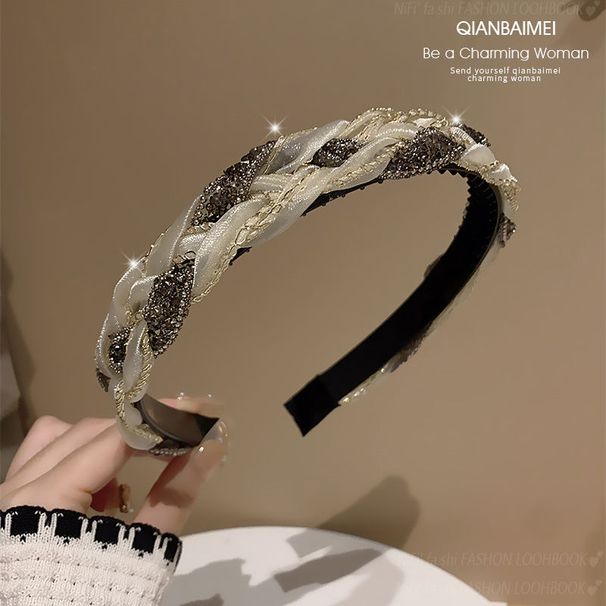 【 Hot Selling In Store 】 Korean Version Of Light Luxury Rhinestone Fine Headband Women's Pressed With Teeth Anti Slip_voghion.com