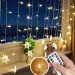 5.5M/9MLED Snowflake Ice Light USB Christmas Celebration Atmosphere Decoration Snowflake Curtain Deco Colorful Light String_voghion.com