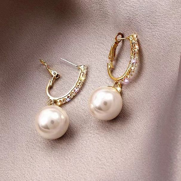 Damenohrringe neue High-End-elegante Perlenohrringe Silbernadel leichte Luxus-Stil Ohrringe modisches Temperament sanfte Stil Ohrringe_voghion.com