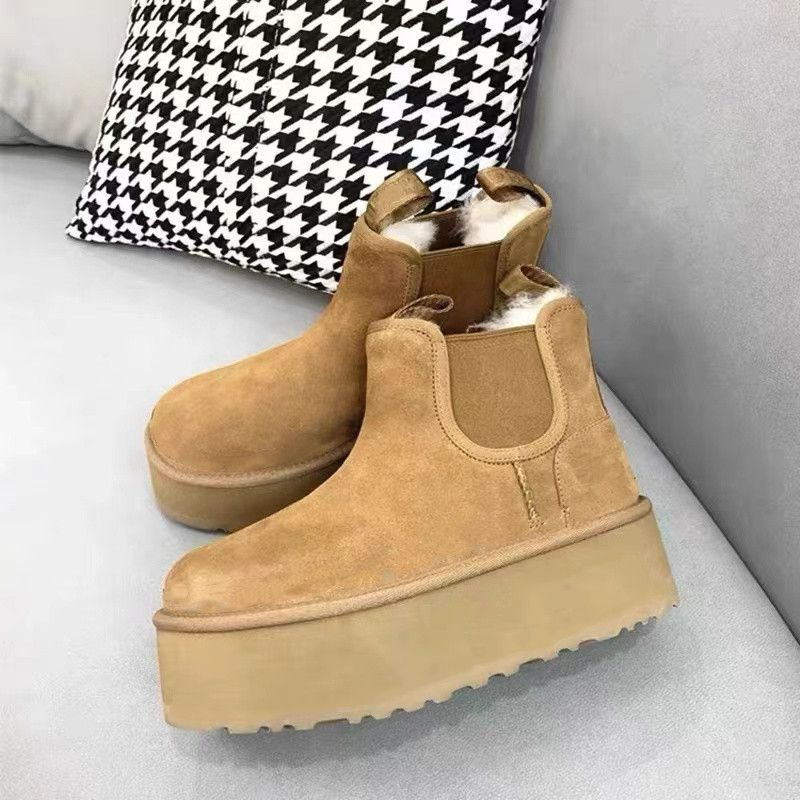 2025 P92023 wo's fur-in-one same style platform thick-soled short winter new Northeastern thickened warm snow boots for_voghion.com