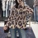 Qin Lan Same Style 2025 Herfst Nieuwe Luipaardprint Met Mohair Trui Gebreide Trui Voor Vrouwen MBE3SWT053_voghion.com