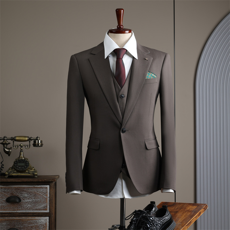 Herrenbekleidung hübscher Bräutigam Hochzeitsanzug High-End-Anzug Herrenanzug schlanke Arbeitskleidung Business Abendgarderobe_voghion.com