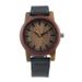Orologio unisex al quarzo casual alla moda con cassa in bambù e cinturino in vera pelle_voghion.com
