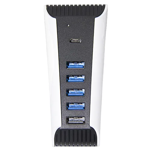Kunjiuyou Dockingstation-Erweiterung, stabiler Ausgang, 5-in-1-Treiberfreie Übertragung, 5-Port-Erweiterungs-Hub-Ladegerät, USB-Extender für PS5, Schwarz_voghion.com