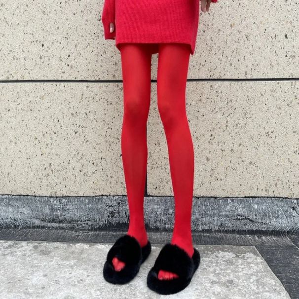 Damensocken im Retro-Stil, Rotweinrot, Samtstrümpfe, Strumpfhosen, Leggings, zum Draußentragen, um schlank auszusehen und im Alltag zu allen Strumpfhosen zu passen_voghion.com