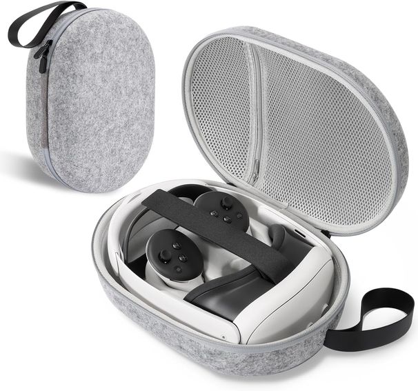 Husă de transport rigidă Syntech, compatibilă cu Meta Quest 3/Oculus Quest 2/Vision Pro._voghion.com