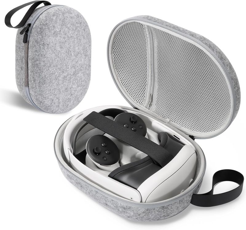 „Syntech“ kietas nešiojimo dėklas, suderinamas su „Meta Quest 3“ / „Oculus Quest 2“ / „Vision Pro“._voghion.com