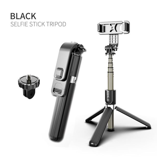 4-in-1-Bluetooth-Selfie-Stick-Stativ, faltbar, universell für Smartphones, für Gopro und Sport-Actionkameras_voghion.com