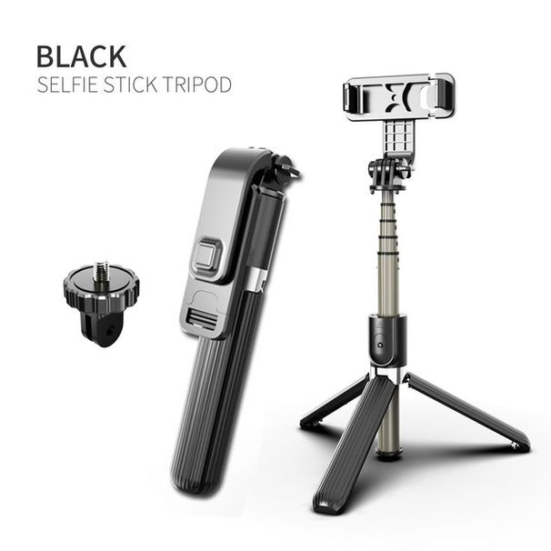 4-in-1-Bluetooth-Selfie-Stick-Stativ, faltbar, universell für Smartphones, für Gopro und Sport-Actionkameras_voghion.com