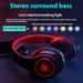 Cuffie stereo Bluetooth 5.0 bianche B39 di alta qualità, cuffie da gioco wireless pieghevoli luminose._voghion.com