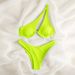 Verve 2025 Solid Color Sexy Triangle Women's Two-Piece Swimsuit Single Shoulder Beach Bikini_voghion.com