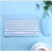 Wireless Bluetooth Keyboard With Round Keycaps, Compact & Portable For Laptop/Tablet/Smartphone, 10-inch Layout, Macaron Color Options_voghion.com