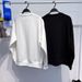 Men's Clothing Men's autumn and winter round neck sweatshirt fashion couple simple pullover sweatshirt cartoon bottoming shirt men's trend_voghion.com