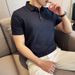 Polo à manches courtes pour homme, nouveauté spéciale été, en coton, confortable, petit revers, non marquant, pressage, version coréenne, coupe ajustée, Paul_voghion.com