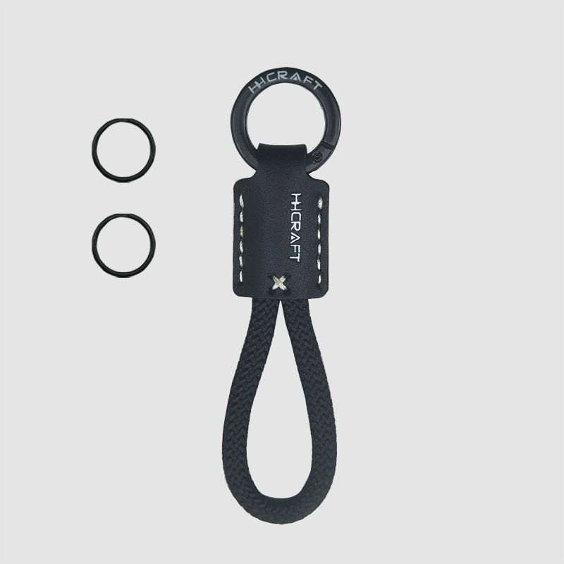 Portachiavi in vera pelle di mucca fatto a mano, semplice, per uomo e donna, con cordino per cellulare, anti-smarrimento, multifunzione, per auto._voghion.com