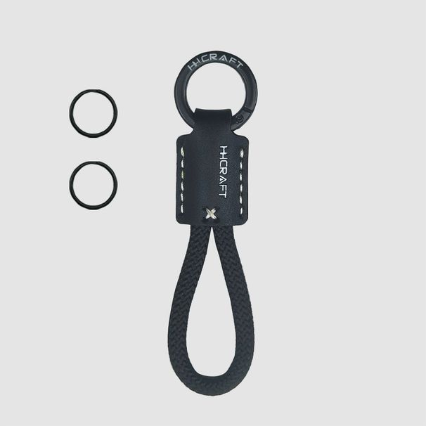 Portachiavi in vera pelle di mucca fatto a mano, semplice, per uomo e donna, con cordino per cellulare, anti-smarrimento, multifunzione, per auto._voghion.com