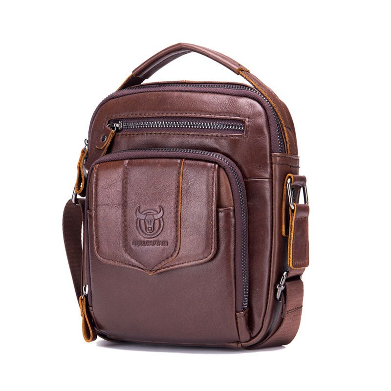pelletteria vera pelle borsa a tracolla uomo casual retrò piccolo scomparto grande capacità piccola borsa_voghion.com
