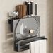 Wall Mounted Knife Holder With Cutting Board Storage, Multi-functional Kitchen Organizer For Knives, Chopsticks, Utensils - Space Saving & Stylish_voghion.com
