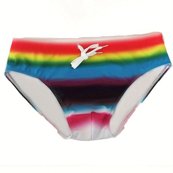 Thong Underwear - Rainbow Tie-Side Low-Rise Design For Swimming & Sports (Seamless & No Show Under Clothes)_voghion.com