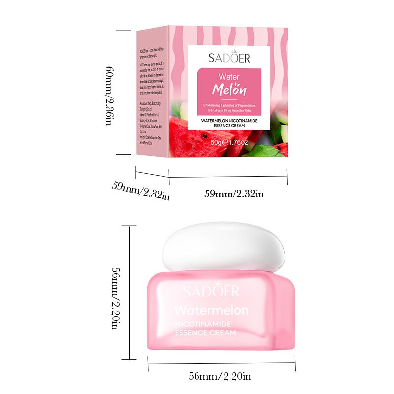 Full English SADOER Watermelon Niacinamide Essence Skin Rejuvenation Moisturizing Cream_voghion.com