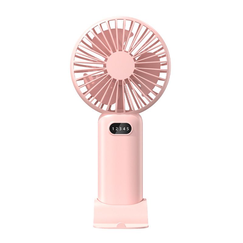 USB-C Rechargeable Handheld Fan With 5 Speed Levels & Desktop Stand - Portable Cooling For Home & Office_voghion.com