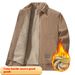 Corduroy men in autumn winter, large size with thick velvet for casual wear, high-quality warm and windproof jacket_voghion.com