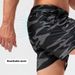 Men's Camouflage Training Shorts, Quick Drying, Breathable With Towel Buckle, Loose Fitting, Running, Sports, And_voghion.com