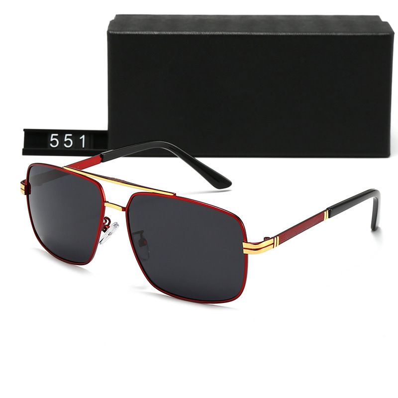 New men's polarized fashionable trendy square frame sunglasses, driving and outing sunglasses 551_voghion.com