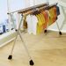 SOGA 2X 2.4m Portable Standing Clothes Drying Rack Holder 3 Poles_voghion.com