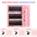 False Eyelashes Single Cluster Segmented Thick Curled D Curve 10 16mm Pink False Eyelashes Set Soft Eyelashes_voghion.com