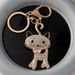 Portachiavi per auto a forma di gattino carino in metallo tempestato di diamanti, creativo, piccolo regalo._voghion.com