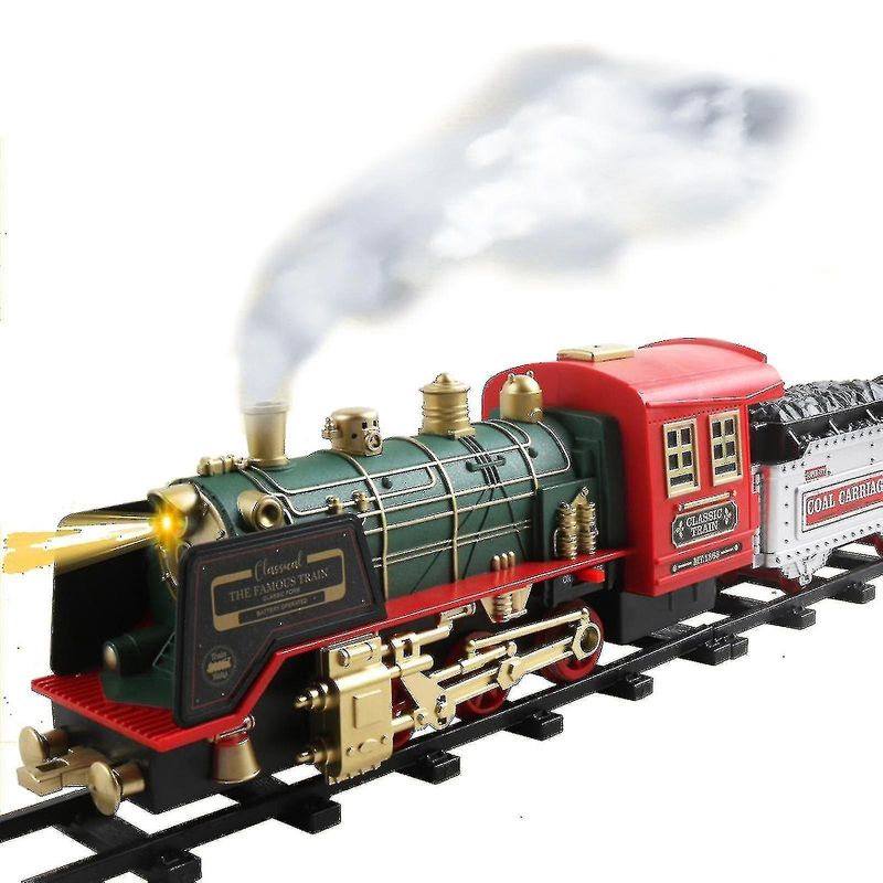 Set de jucării trenuleț, cel mai bine vândut, tren electric reîncărcabil cu lumini cu abur la distanță și sunet_voghion.com