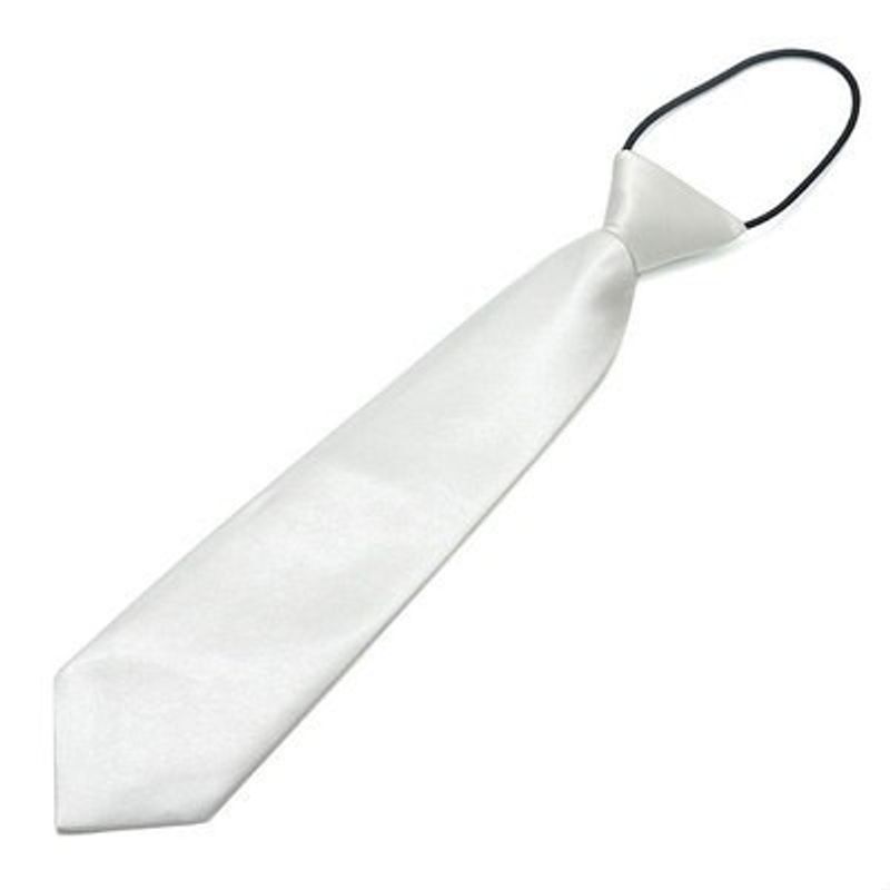 Witte 8cm 5cm Kinder Vaderdag Graffiti Schilderij Polyester Glanzend Satijn Heren Blanco Stropdas_voghion.com