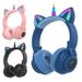 Cartoon Shape High Fidelity Stereo Surround Adjustable Volume Wireless Headset Bluetooth 5.0 Noise Cancelling LED Light_voghion.com